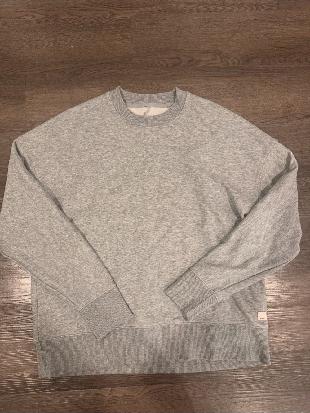 Vuori grey fleece lined sweatshirt